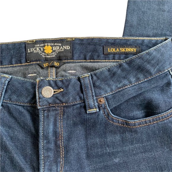 Lucky Brand Halsted Lola Skinny Dark Wash Denim Jeans - Picture 2 of 8